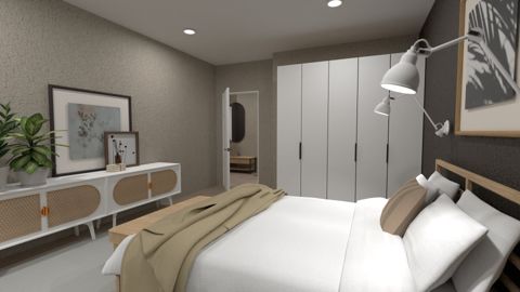 Original render: Bedroom, wardrobe side