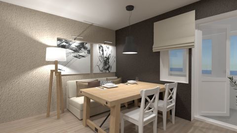 Original render: Dining area