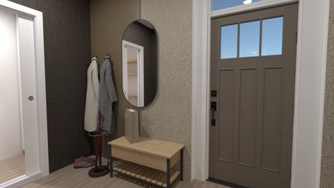 Original render: Hallway
